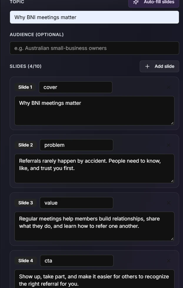 AI Image Studio guide: Step 1: Select your topic