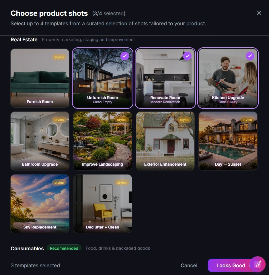 AI Image Studio guide: Step 2: Choose templates