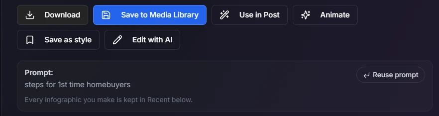 AI Image Studio guide: Step 4: Generate your Infographic