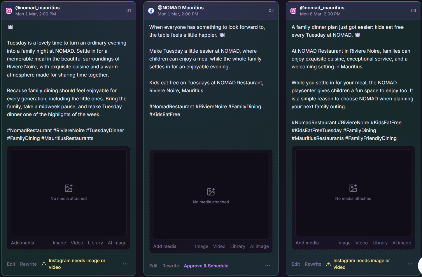 Generated campaign posts