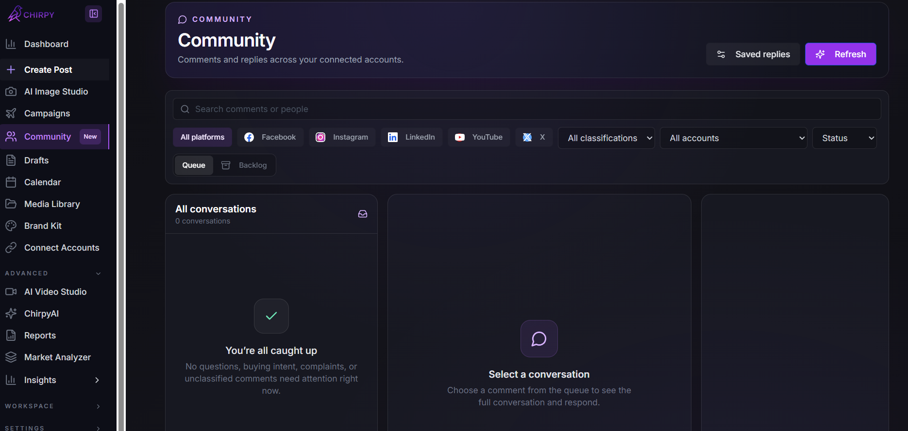 The Community page