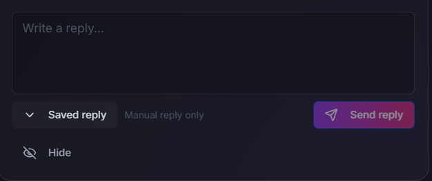 The Manual reply only bar