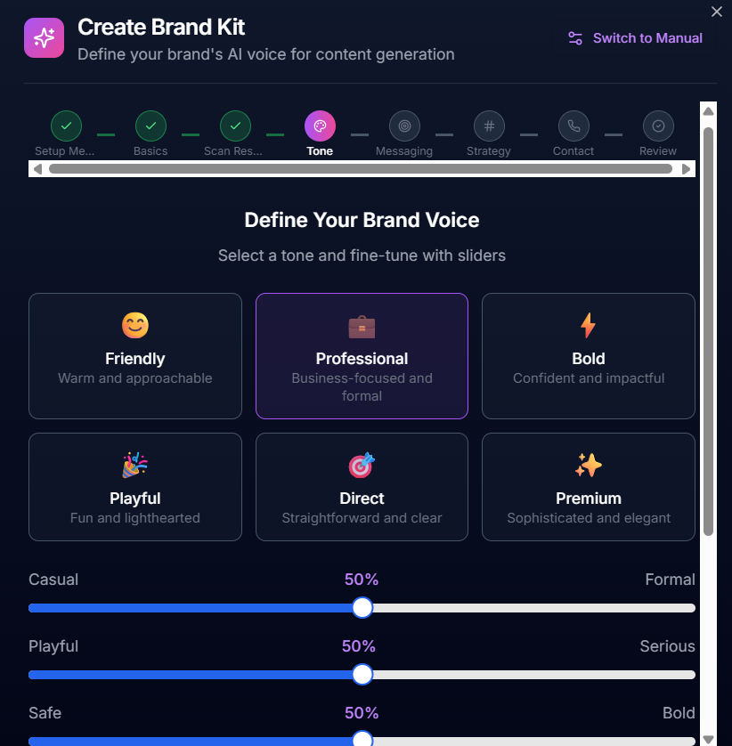 Reviewing the scanned brand information