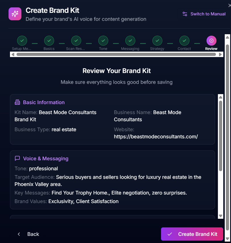 Adding contact information
